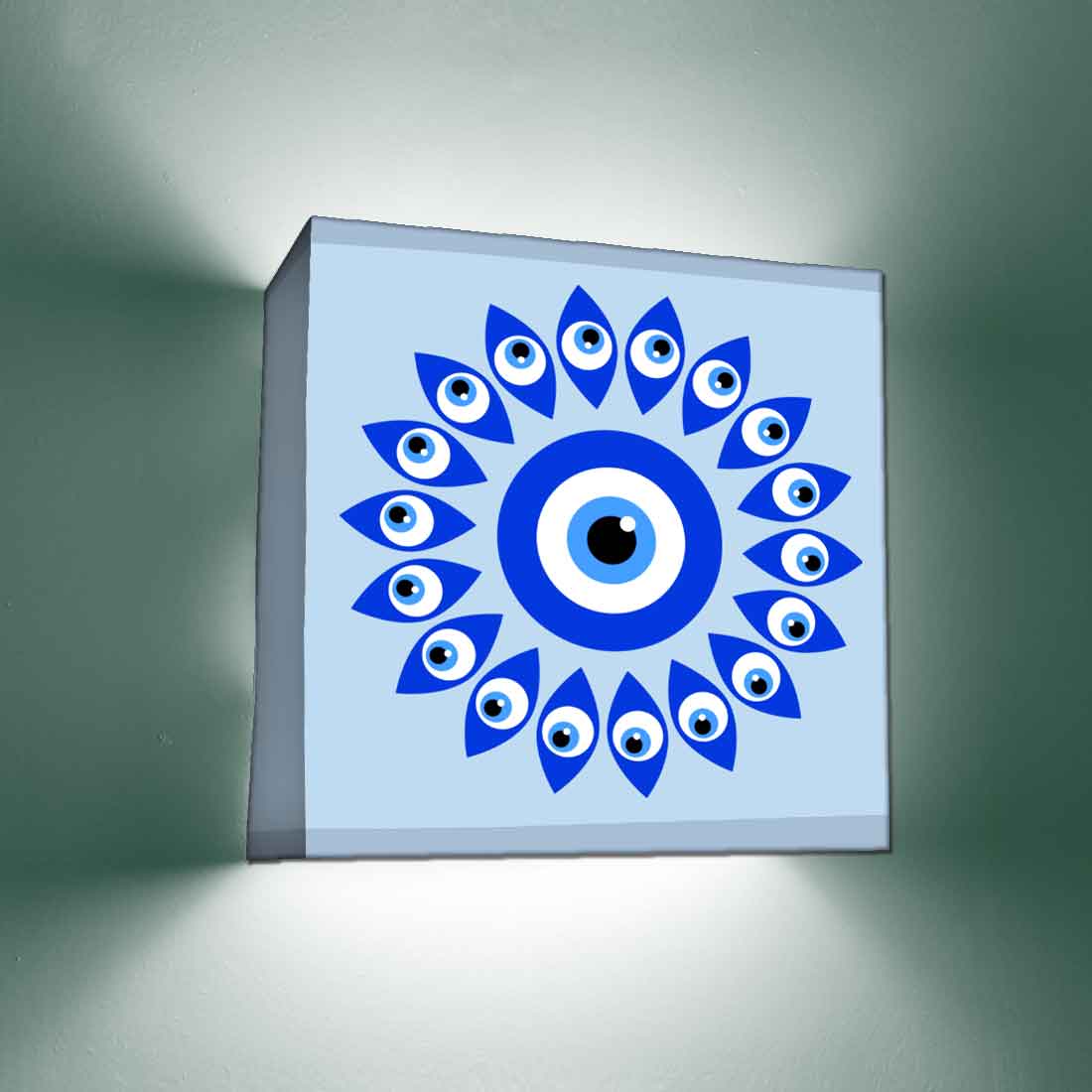 Square Wall Mount Night Lamp for Living Room Decor - Evil Eye Protector - Image 16