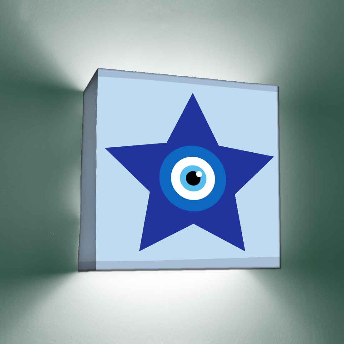 Square Wall Mount Night Lamp for Living Room Decor - Evil Eye Protector - Image 18