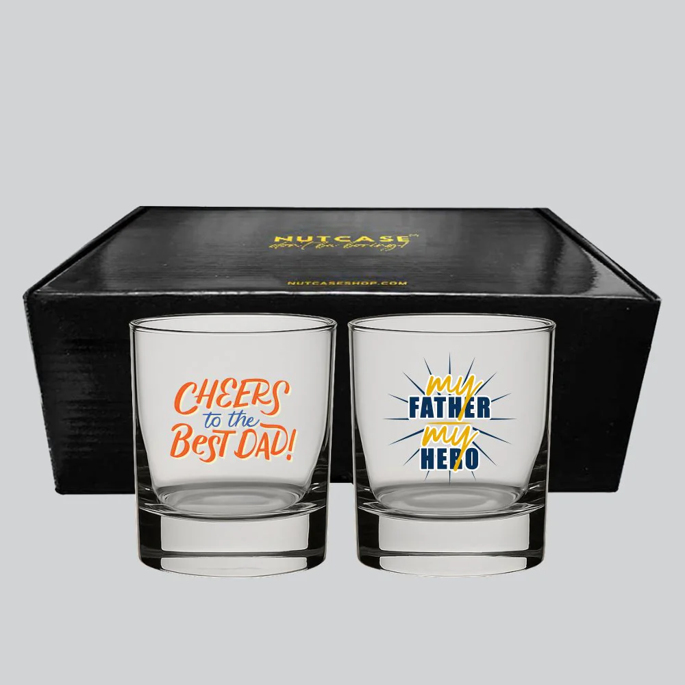 Father’s Day Whiskey Glassware Set – Gift for Dad – Set of 2 Glasses - Image 2