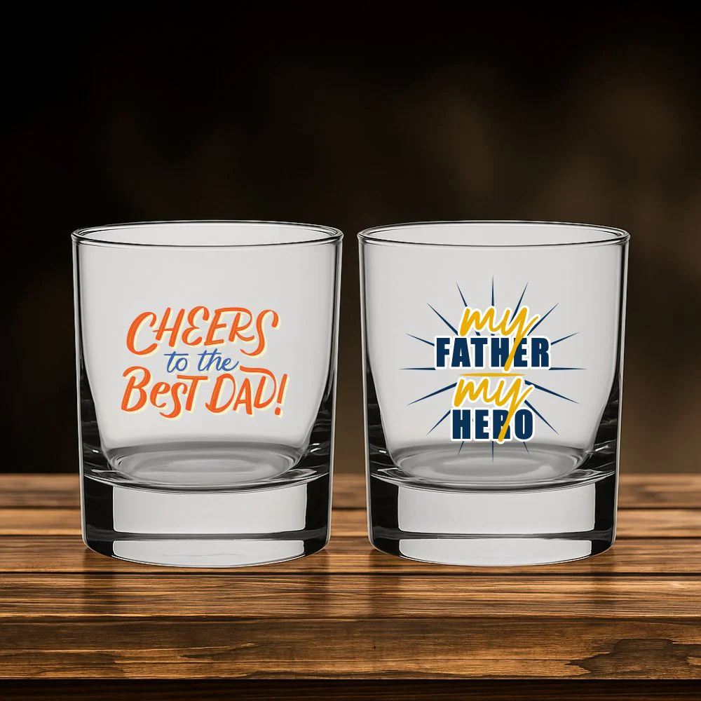Father’s Day Whiskey Glassware Set – Gift for Dad – Set of 2 Glasses - Image 3