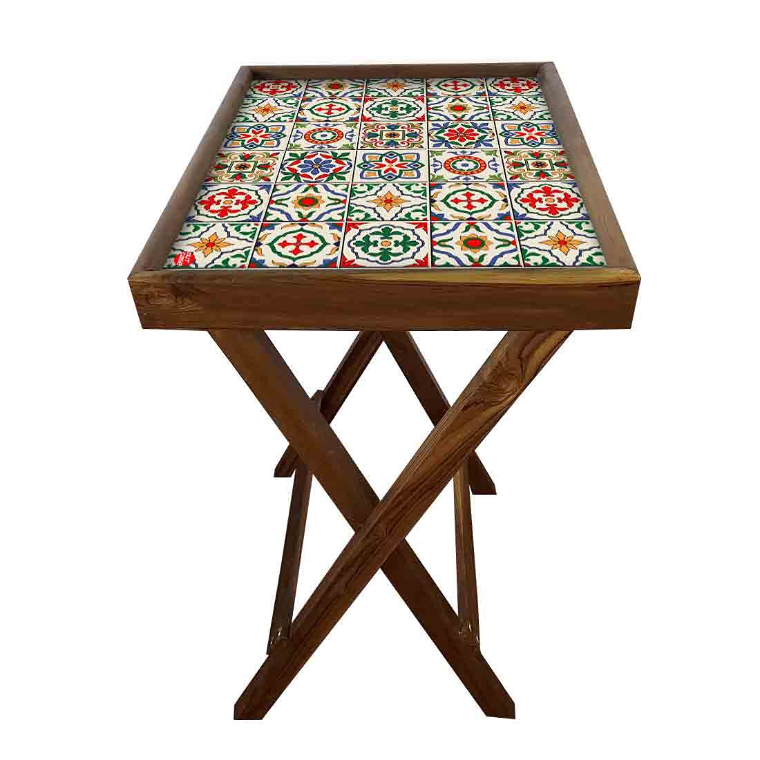 Foldable TV Trays Table Bar Snacks Serving Tables - Spanish - Image 5