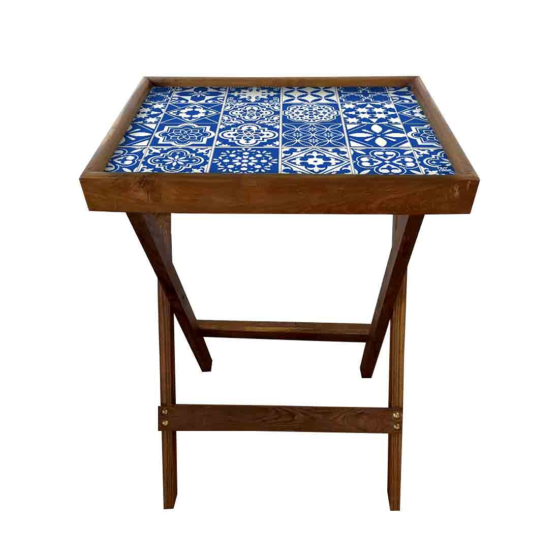 Foldable TV Trays Table Bar Snacks Serving Tables - Spanish - Image 3