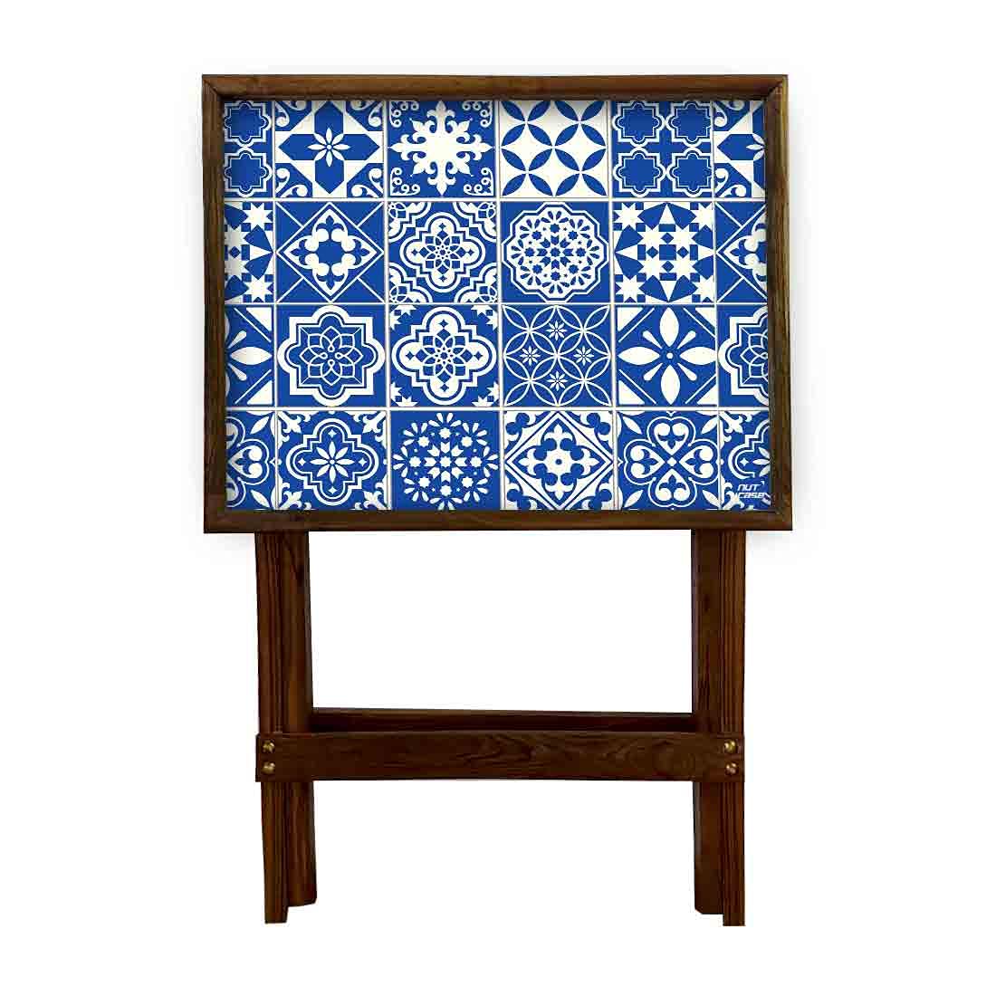 Foldable TV Trays Table Bar Snacks Serving Tables - Spanish - Image 4