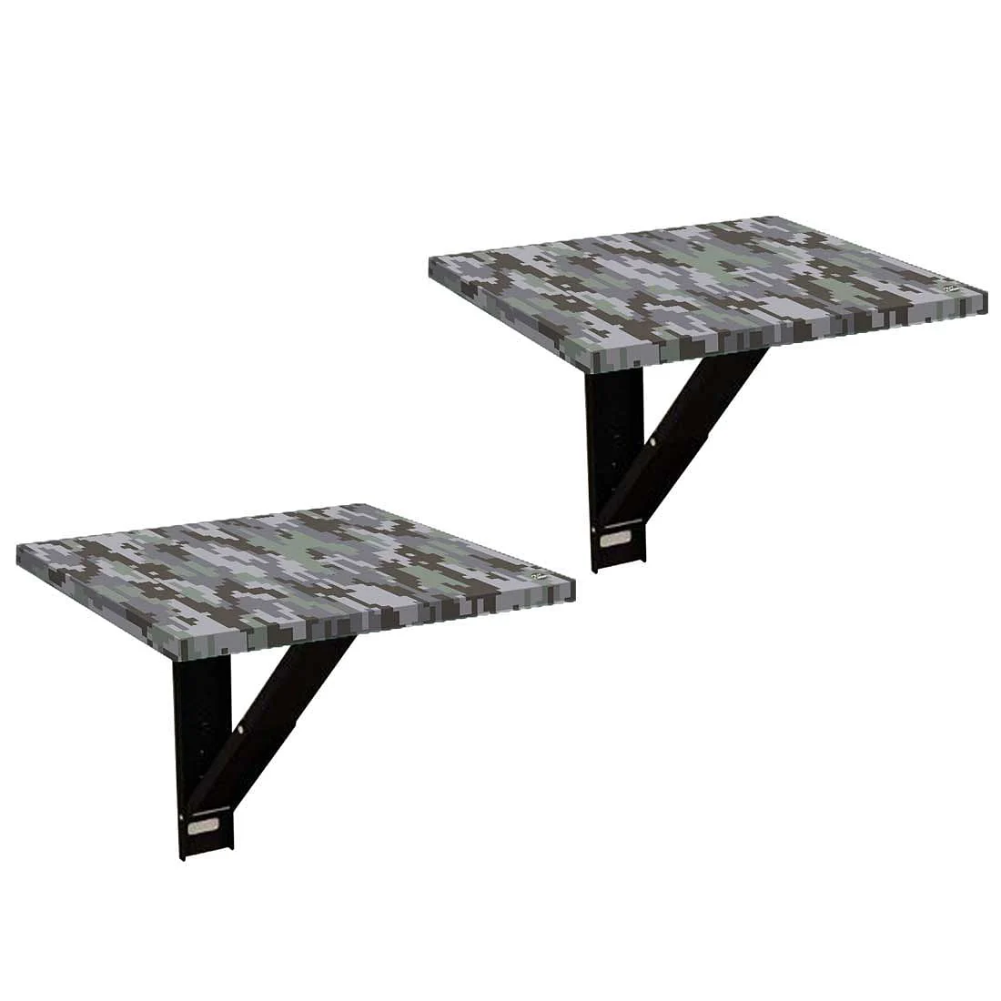 Luxury Bedside Table Wall Mount Stylish - Gray Camouflage - Image 11