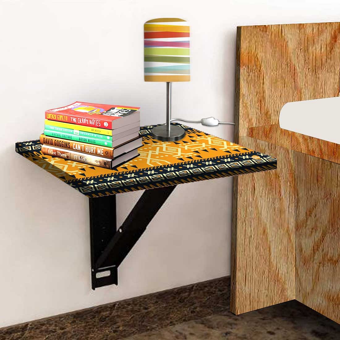 Folding Wall Mount Bedside Table - Mexican Pattern - Image 4