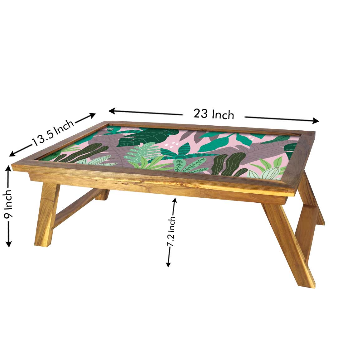 Wooden Designer Laptop Desk for Home Bed Tray Breakfast Table - Tropical - Image 5