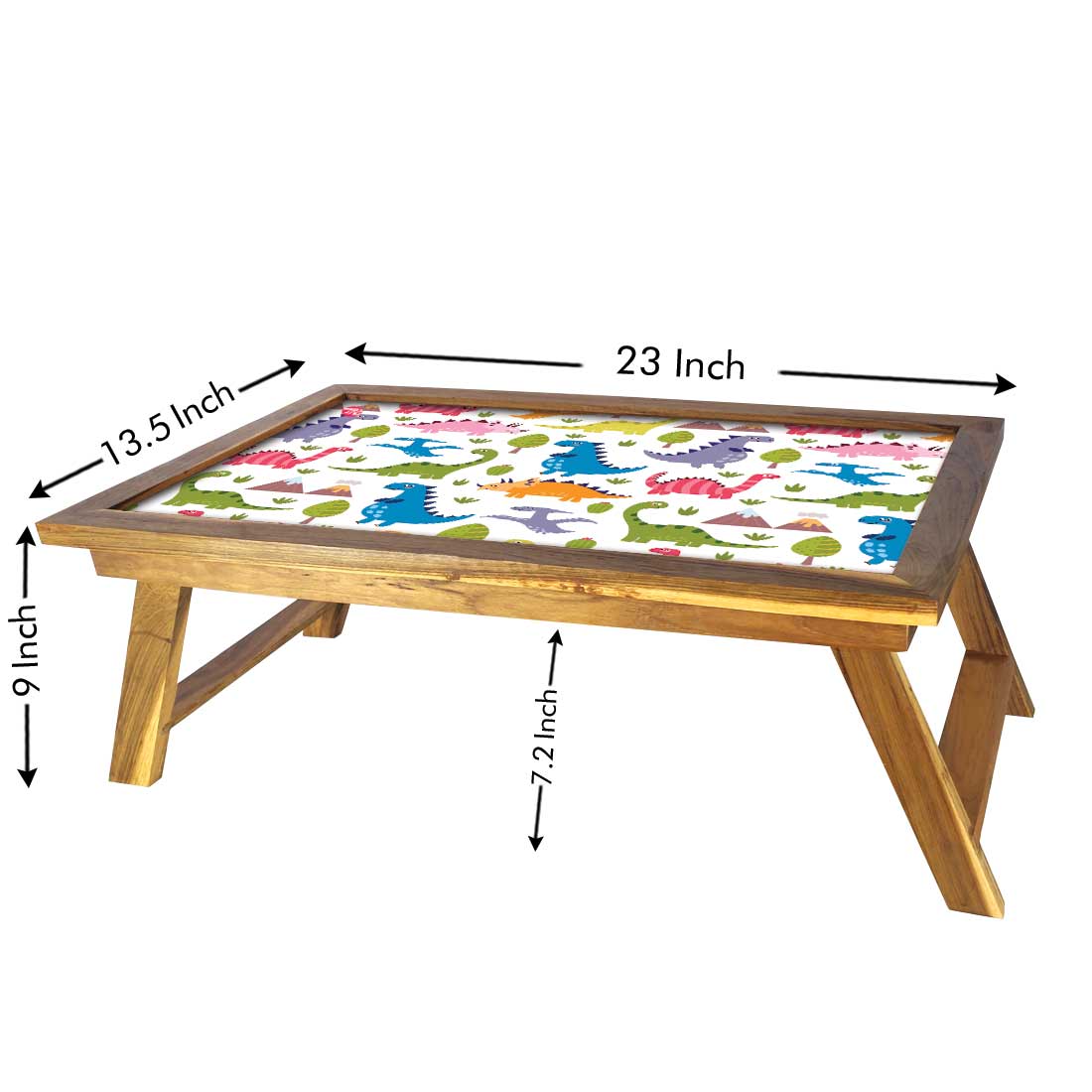 Folding Laptop Table for Home Bed Breakfast Tables Foldable  - Cute Dinosaur - Image 5