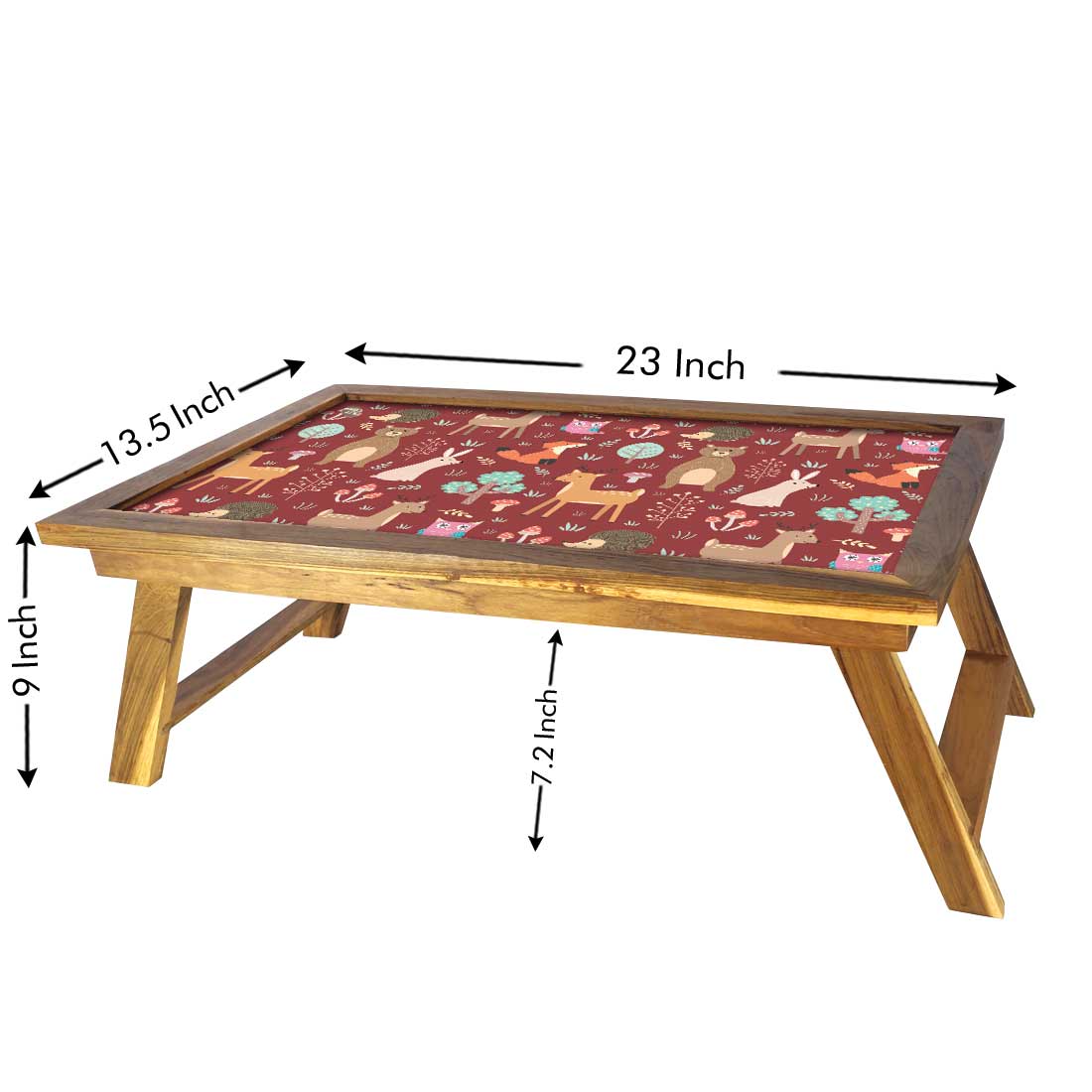Folding Laptop Table for Home Bed Breakfast Tables Foldable  - Beautiful Animal - Image 5