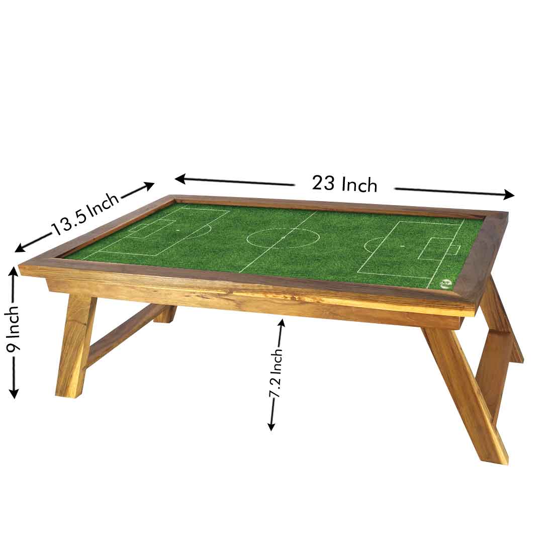 Designer Bed Breakfast Folding Laptop Table for Home - Football Pitch - Image 5