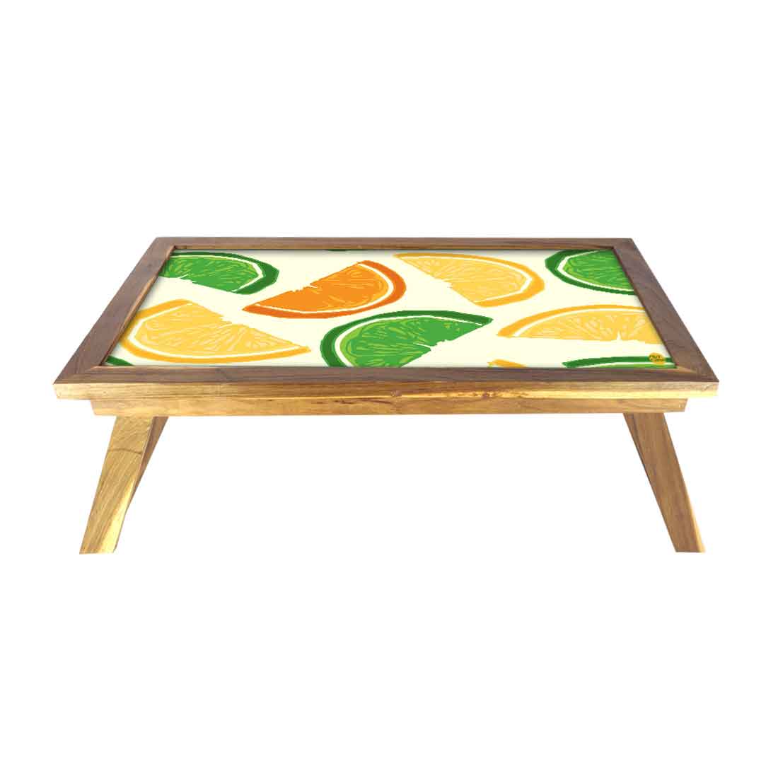 Designer Lapdesk Breakfast Tray Wood Study Desk for Home - Colorful Lemon - Image 2