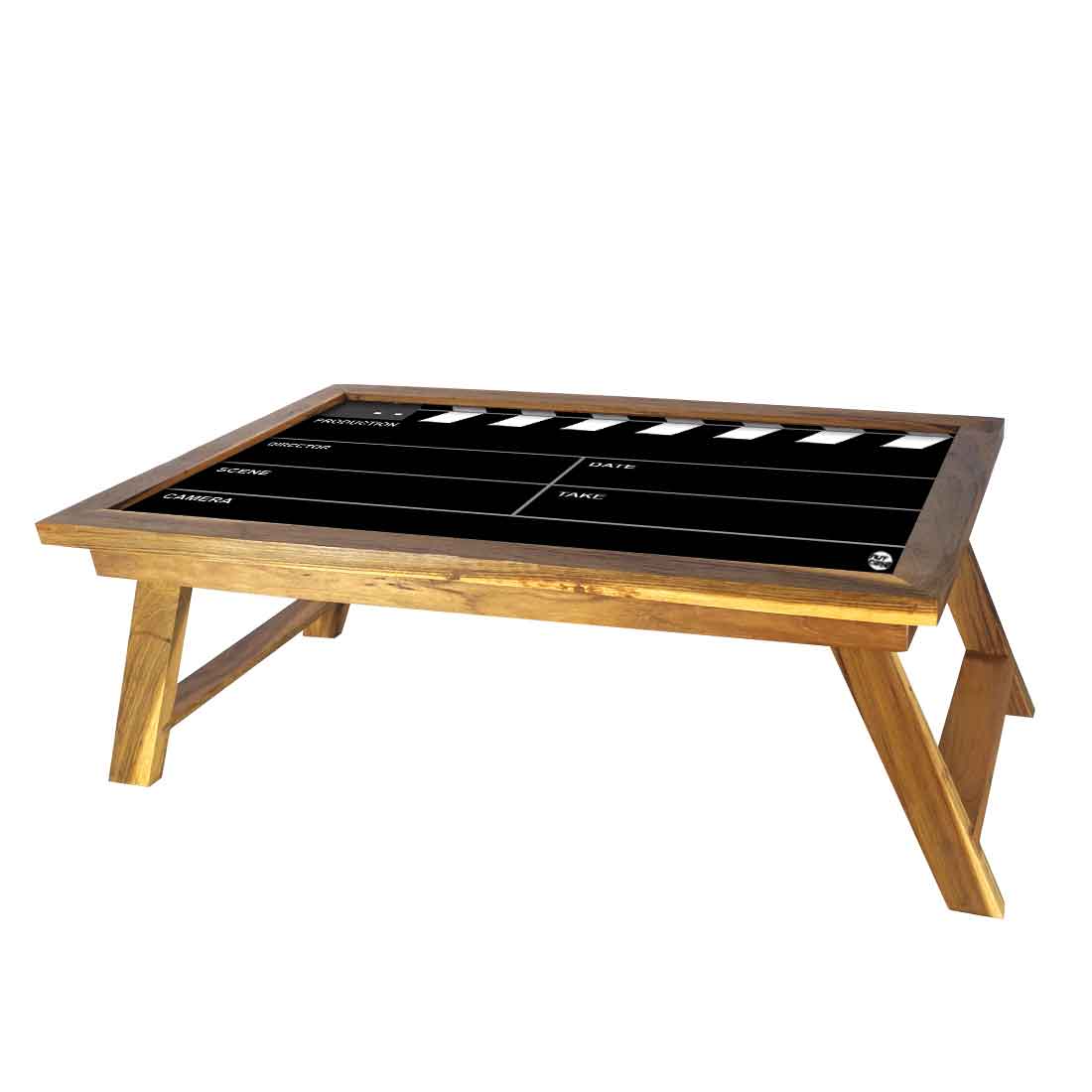 Nutcase Designer Lapdesk Breakfast Bed Table-Foldable Teak Wooden Study Desk - Filmy - Image 3