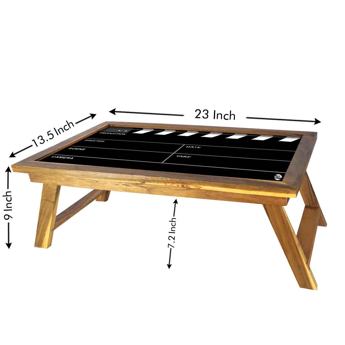 Nutcase Designer Lapdesk Breakfast Bed Table-Foldable Teak Wooden Study Desk - Filmy - Image 5