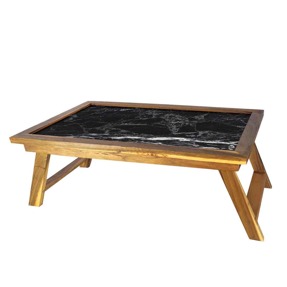 Nutcase Designer Bed Breakfast Tray Table Wooden Study Desk - Digital Print NOT Real Marble -Black Marble Effect - Image 3