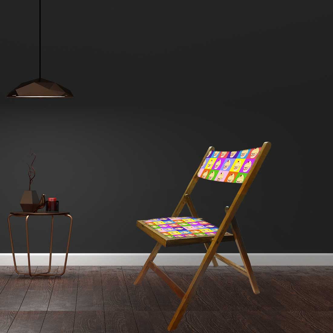 Nutcase Wooden Chairs With Cushion Seat For Home - Ice Cream - Image 4