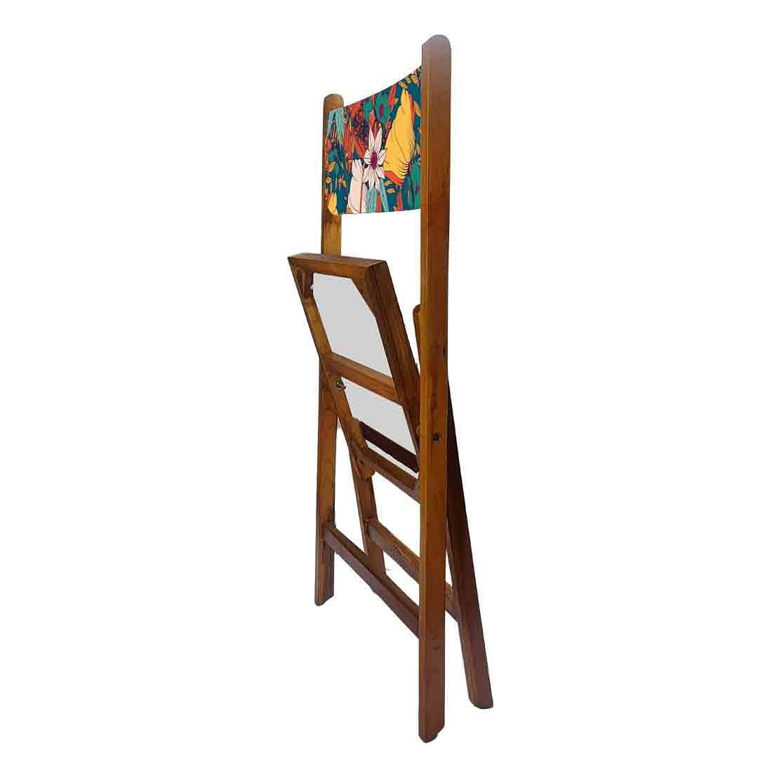 Nutcase Foldable Wooden Balcony Chairs - Yellow Elegance - Image 6