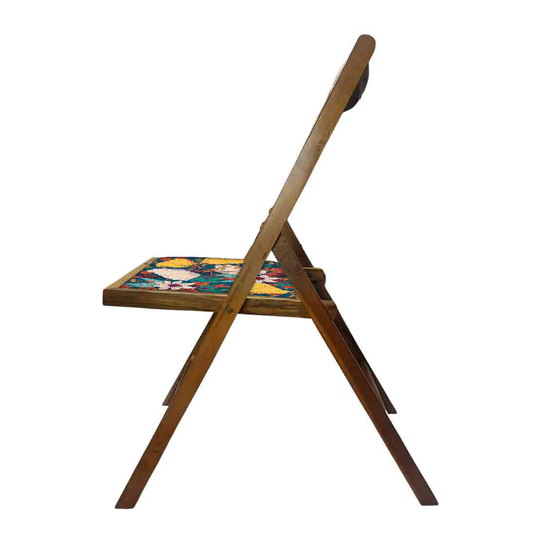 Nutcase Foldable Wooden Balcony Chairs - Yellow Elegance - Image 7