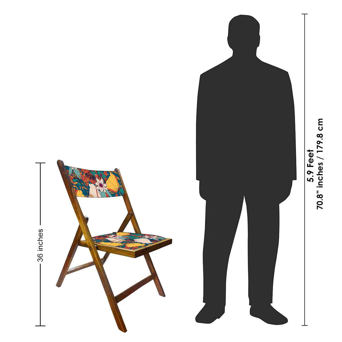 Nutcase Foldable Wooden Balcony Chairs - Yellow Elegance - Image 8