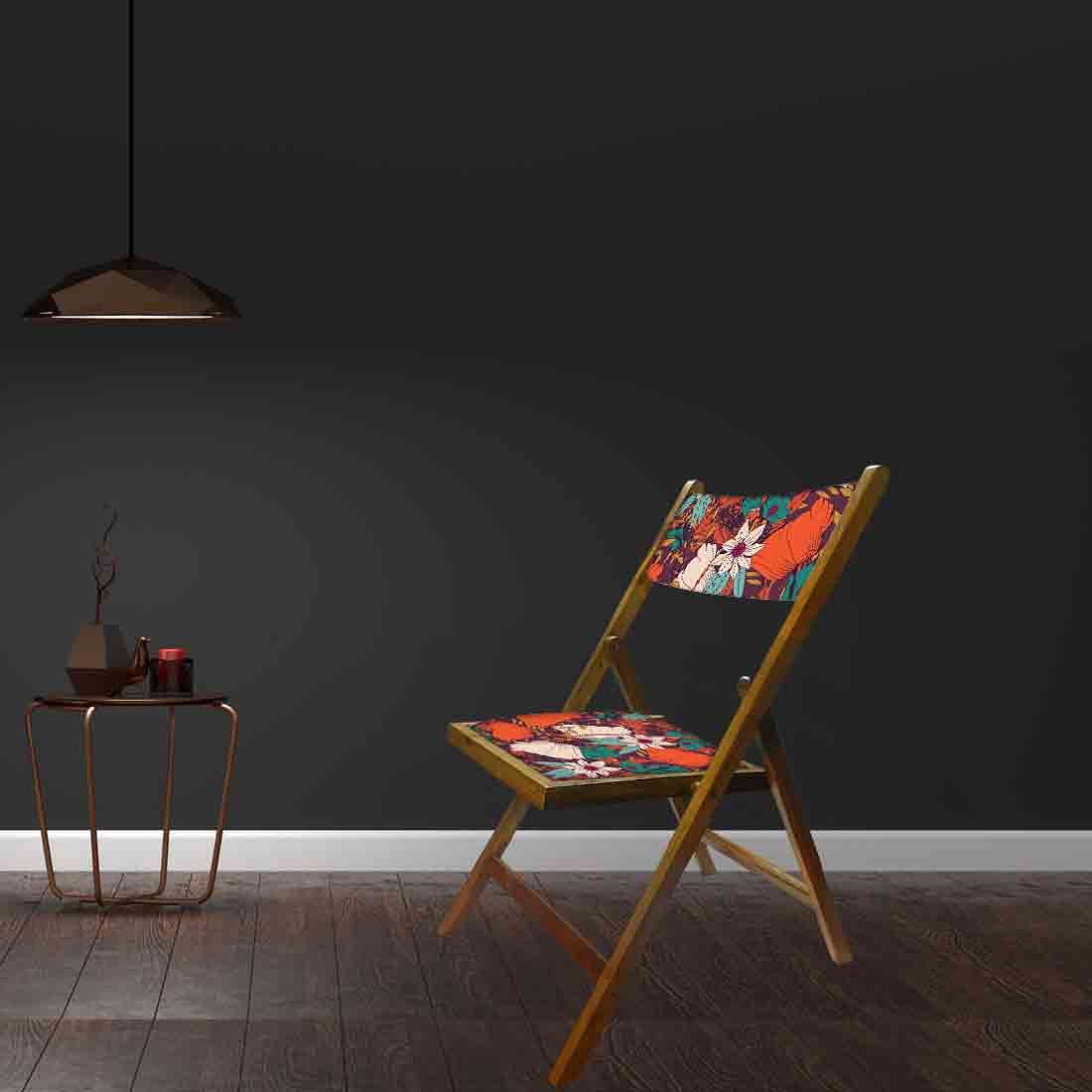 Nutcase Designer Teak Wood Chairs - Red Elegance - Image 4