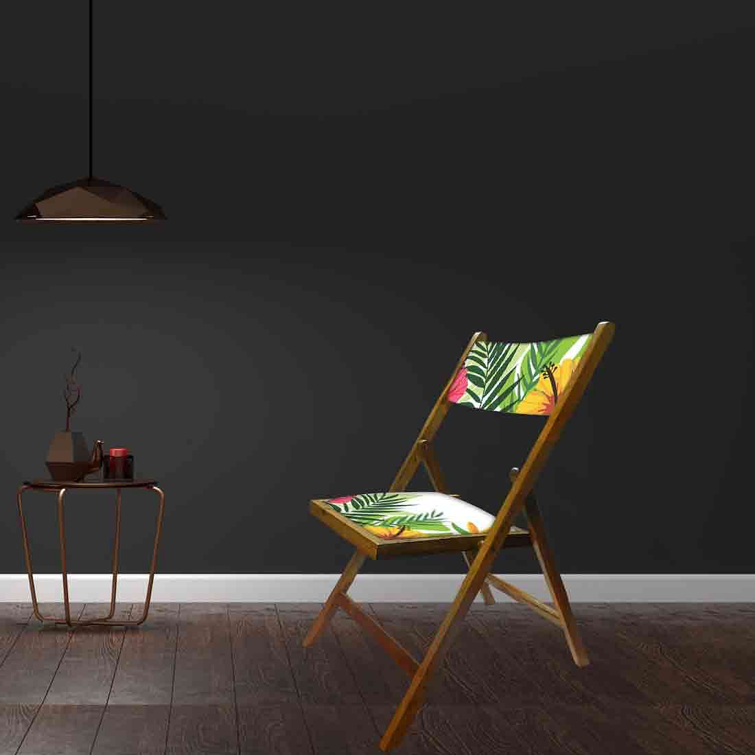 Nutcase Folding Chair For Home Dining - Yellow Hibiscus - Image 4