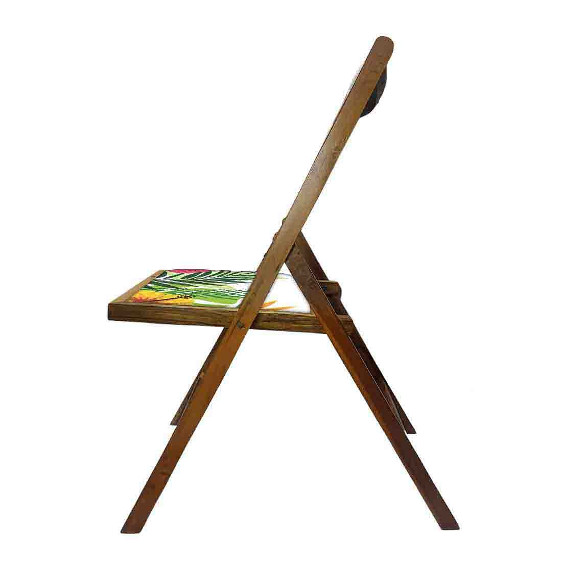 Nutcase Folding Chair For Home Dining - Yellow Hibiscus - Image 7