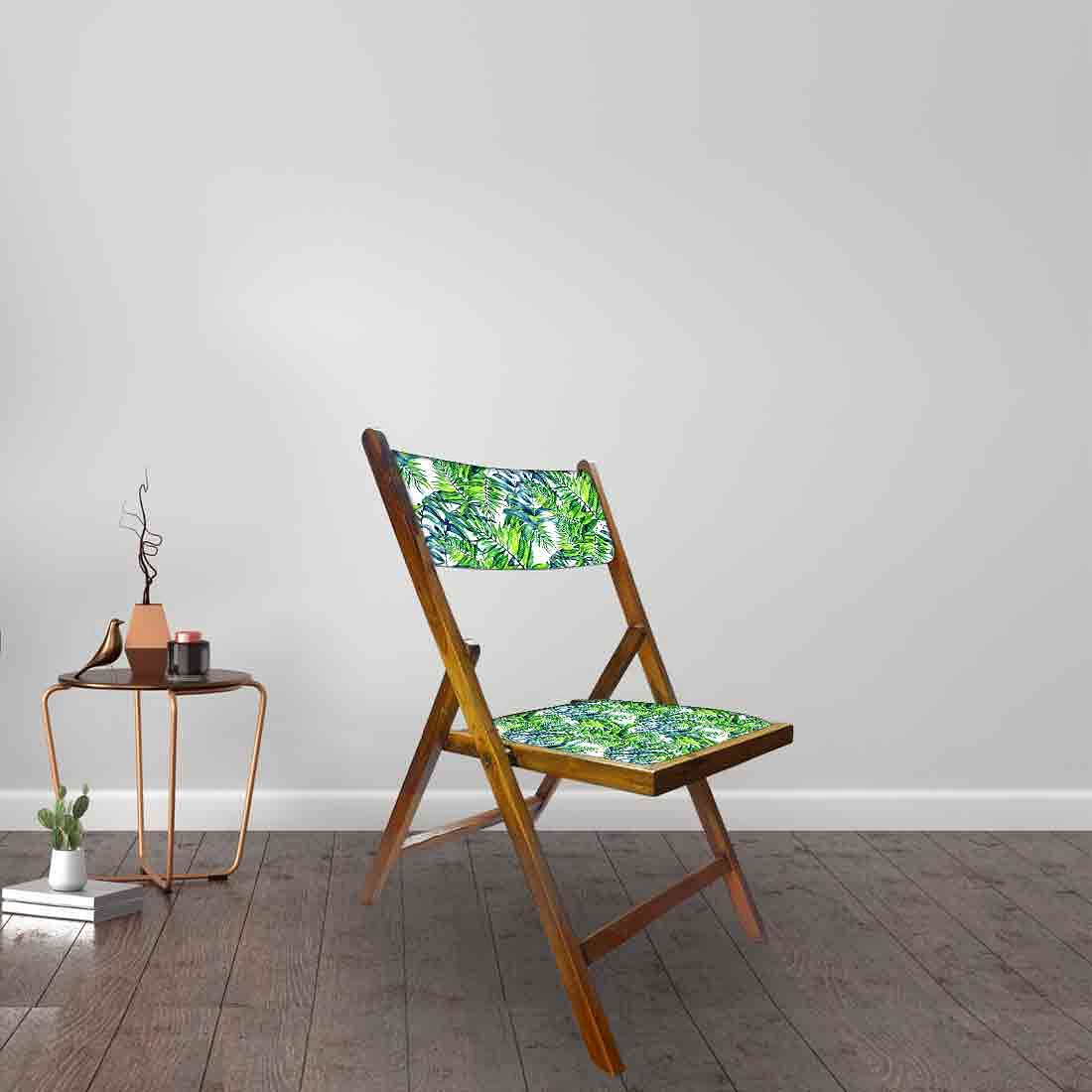 Nutcase Designer Chairs For Living Room - Green Blue Leaves - Image 3