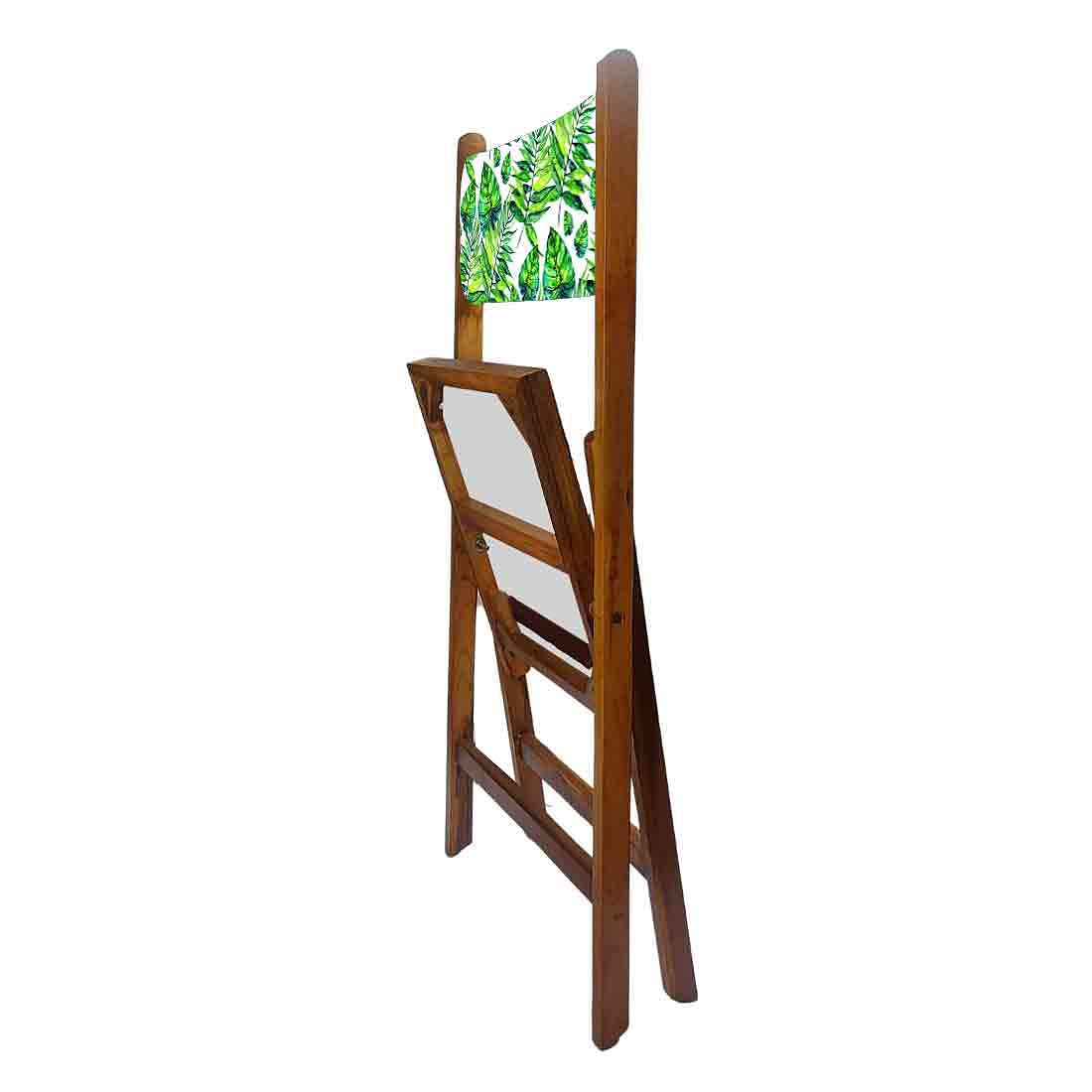 Nutcase Wooden Chairs For Balcony Patio - Light Green Leaves - Image 6