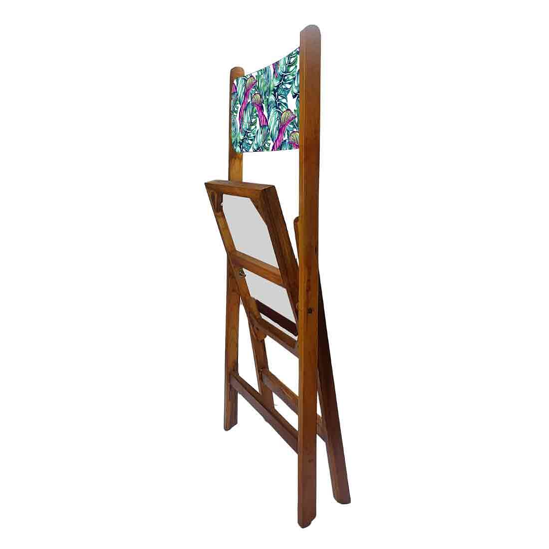 Nutcase Foldable Chairs For Home Dining - Pink Neon Leaves - Image 6