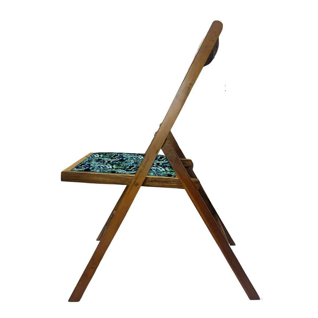 Nutcase Wooden Chair For Living Room - Black Green Tropical Leaves - Image 7
