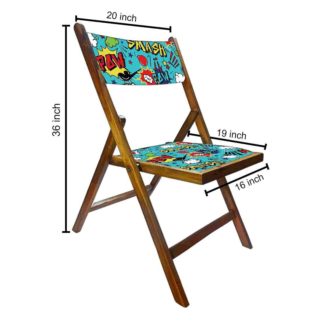 Nutcase Foldable Wooden Chairs With Cushion For Balcony  -  Smash - Image 2