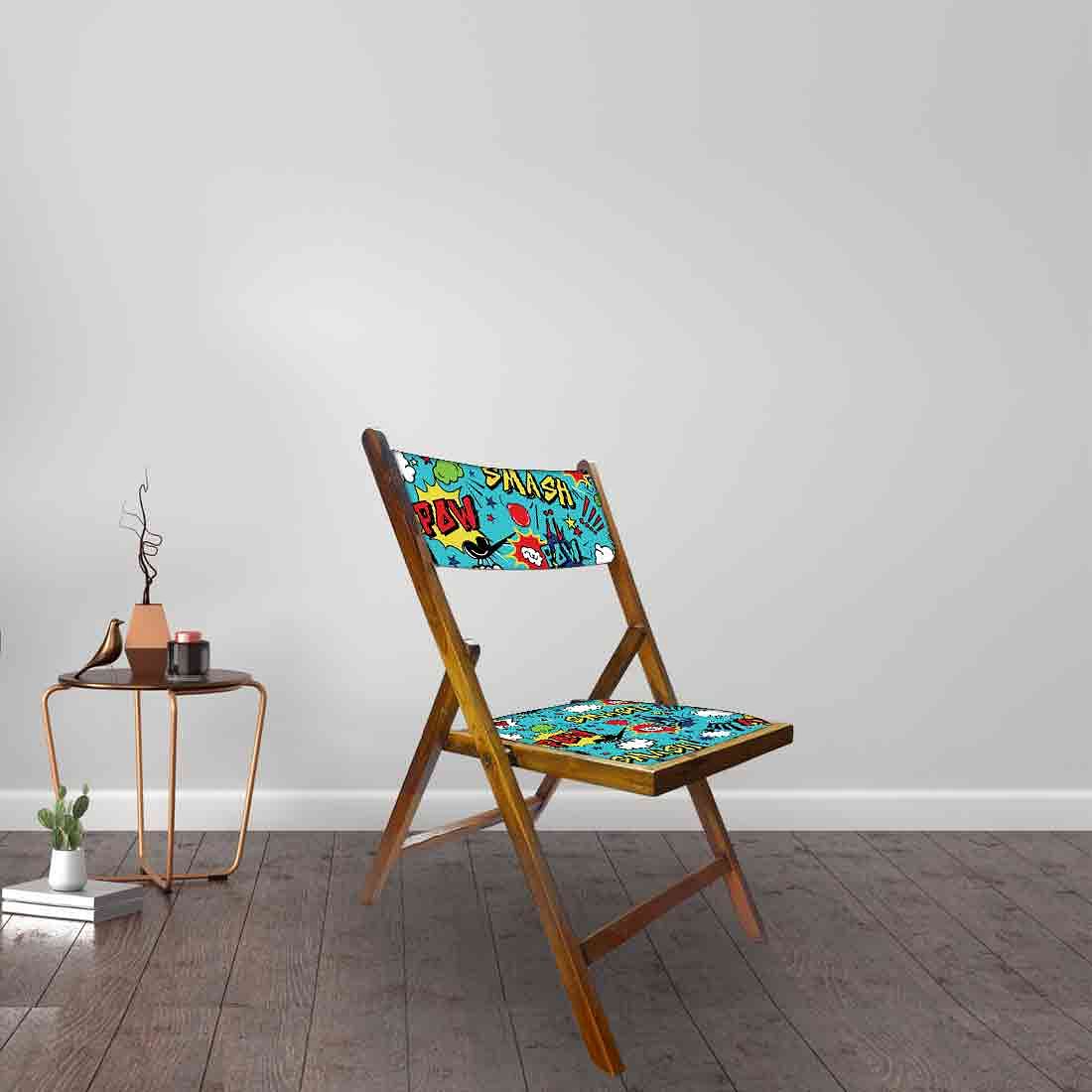 Nutcase Foldable Wooden Chairs With Cushion For Balcony  -  Smash - Image 3