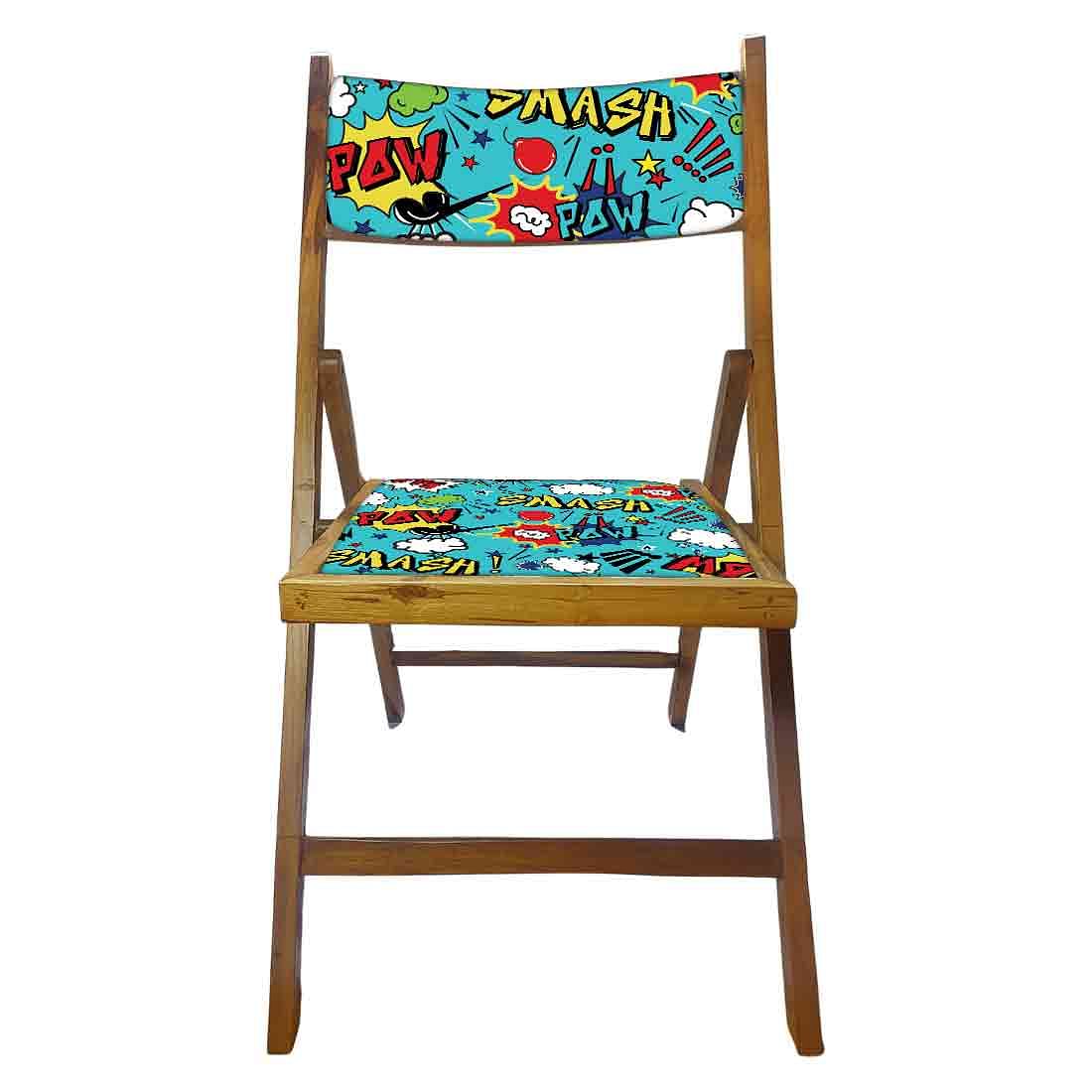 Nutcase Foldable Wooden Chairs With Cushion For Balcony  -  Smash - Image 5
