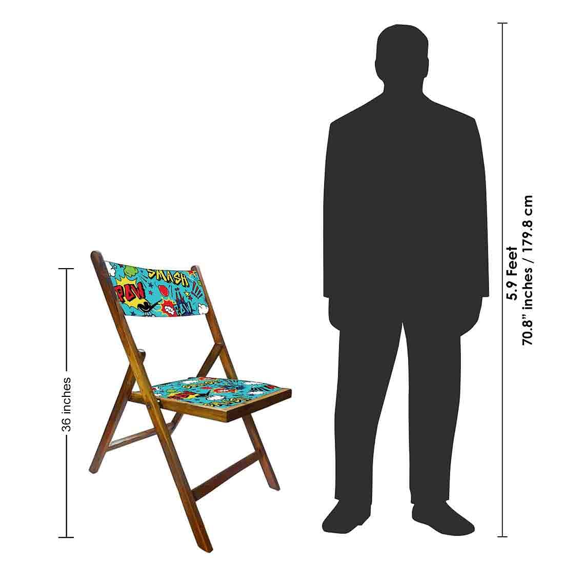 Nutcase Foldable Wooden Chairs With Cushion For Balcony  -  Smash - Image 8