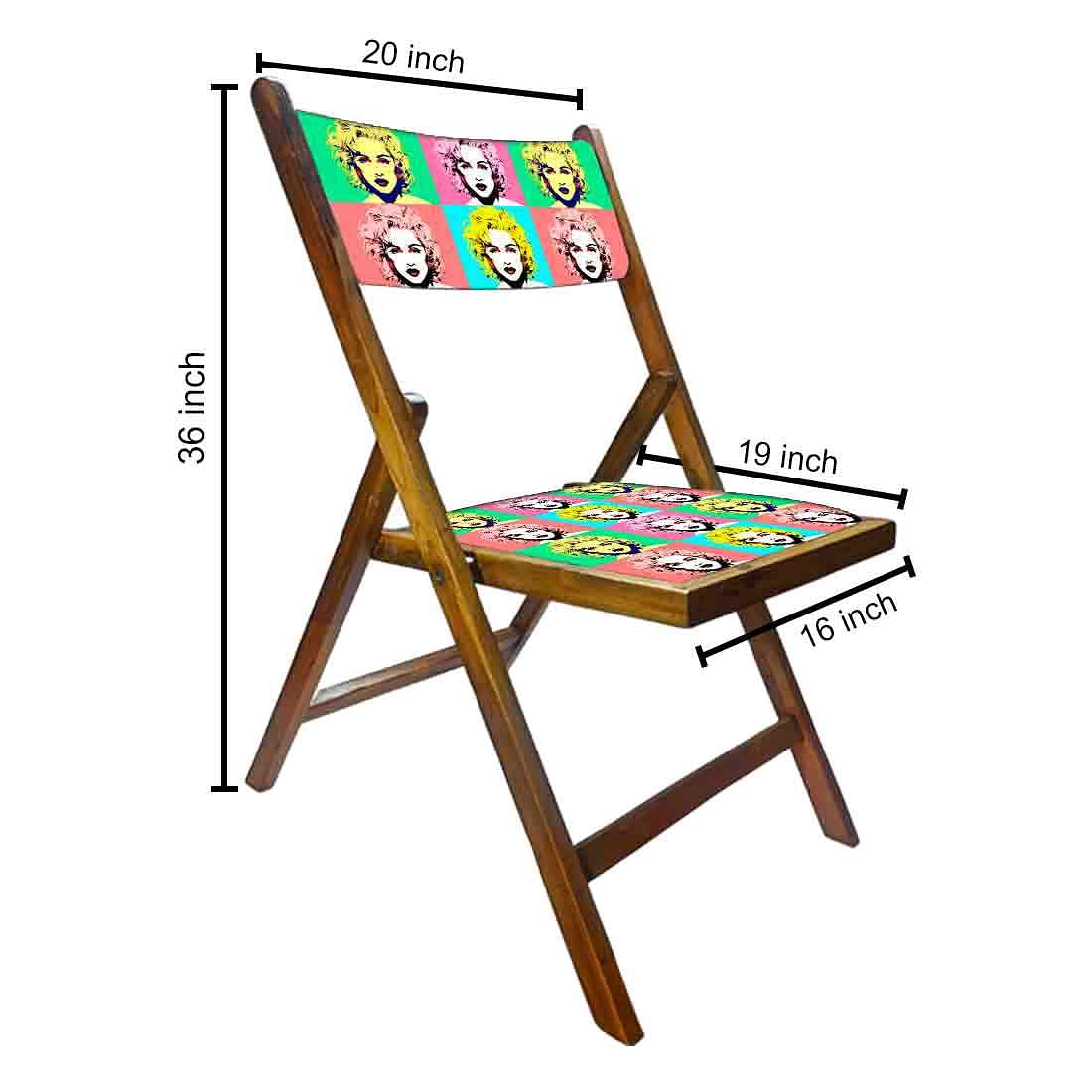 Nutcase Teak Wood Folding Chair For Home Dining  -  Cool Women - Image 2
