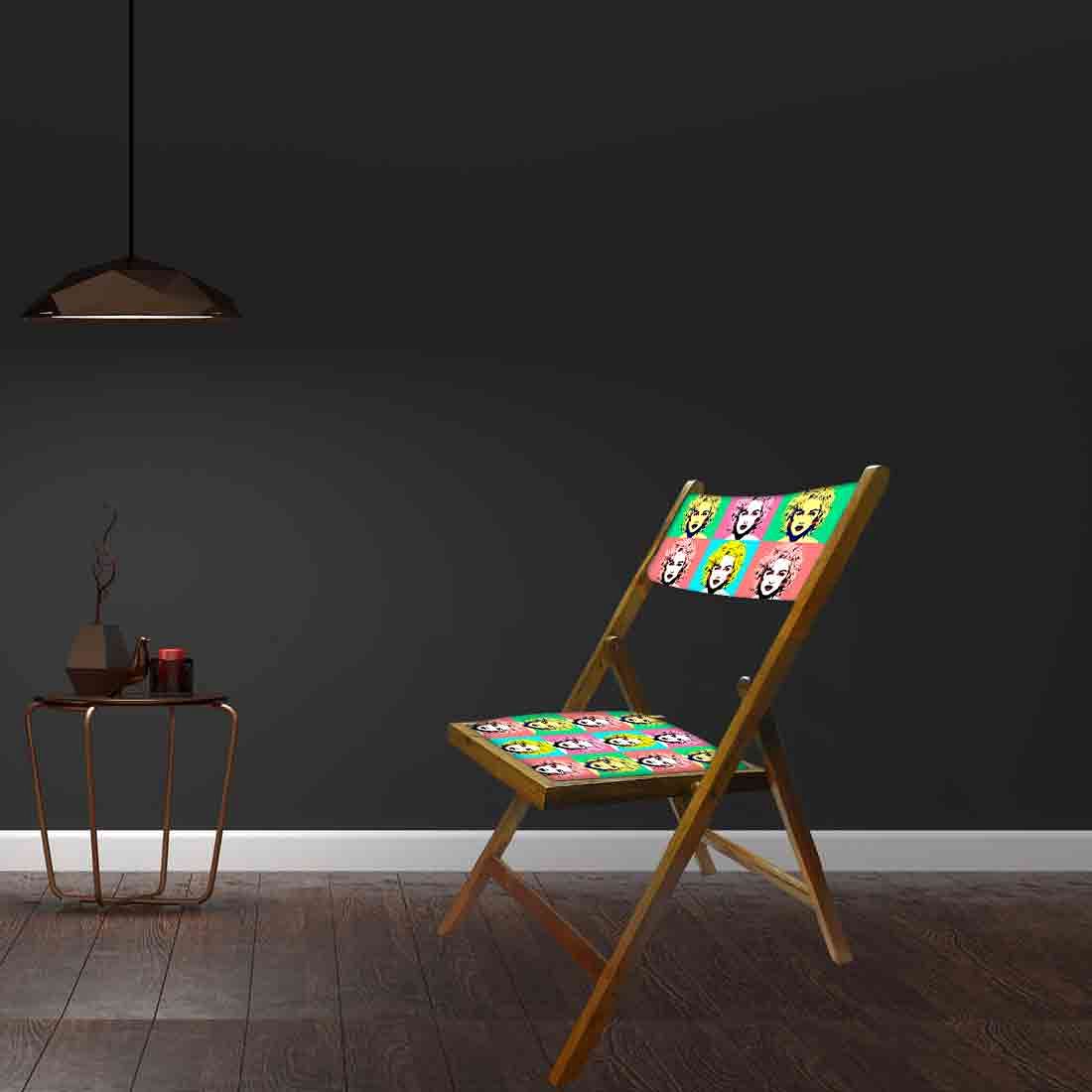 Nutcase Teak Wood Folding Chair For Home Dining  -  Cool Women - Image 4