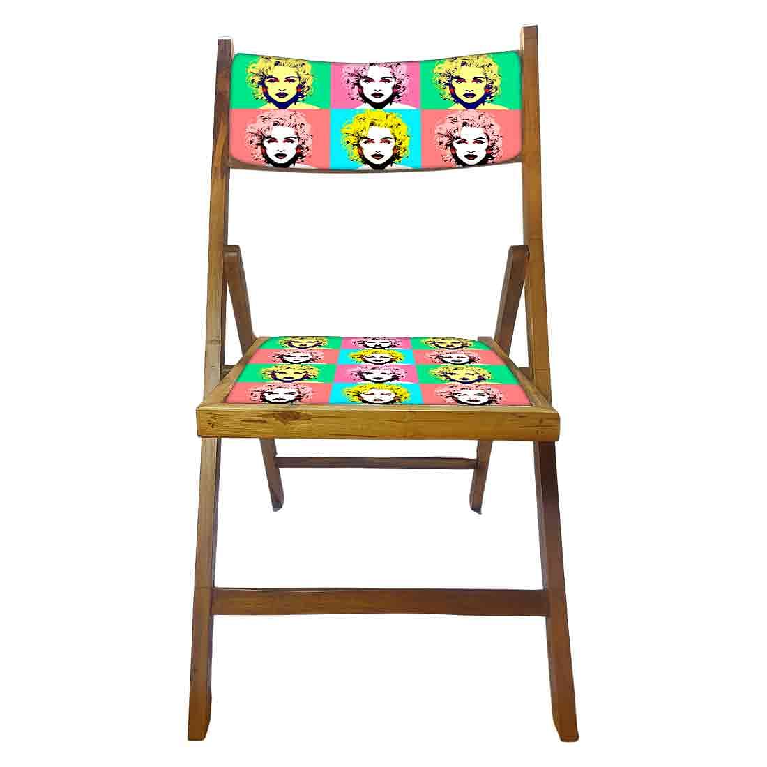 Nutcase Teak Wood Folding Chair For Home Dining  -  Cool Women - Image 5