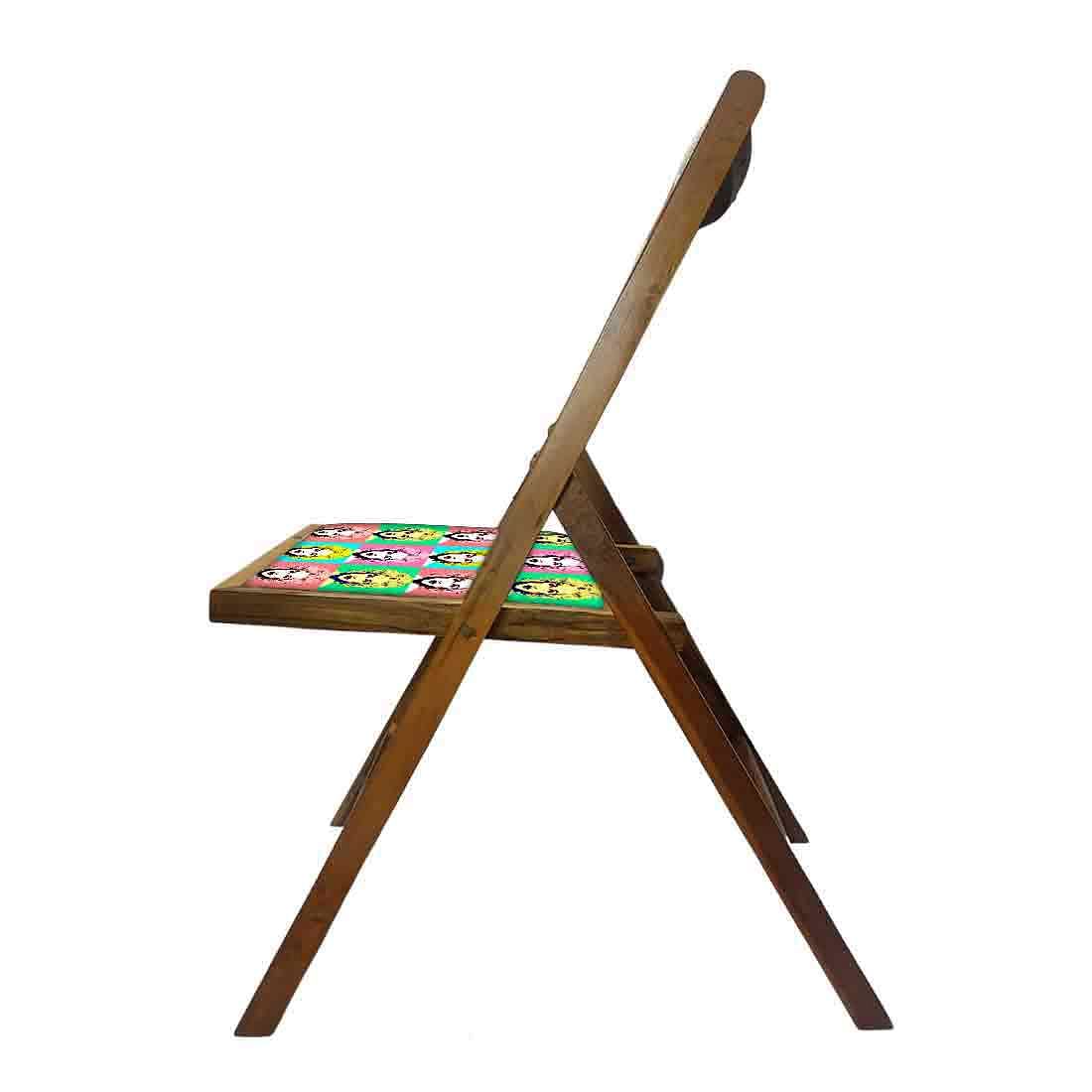 Nutcase Teak Wood Folding Chair For Home Dining  -  Cool Women - Image 7