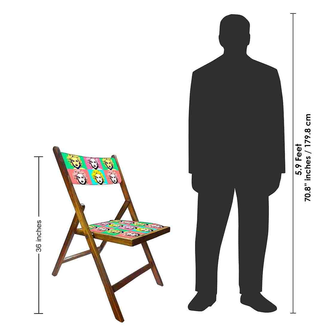 Nutcase Teak Wood Folding Chair For Home Dining  -  Cool Women - Image 8