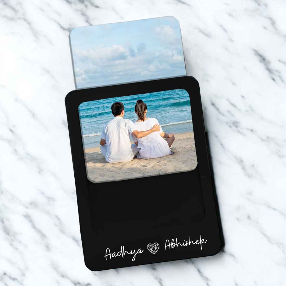 Fridge Photo Magnets Polaroid Styled with Slide-in Picture Mechanism-Set of 2 - Image 4