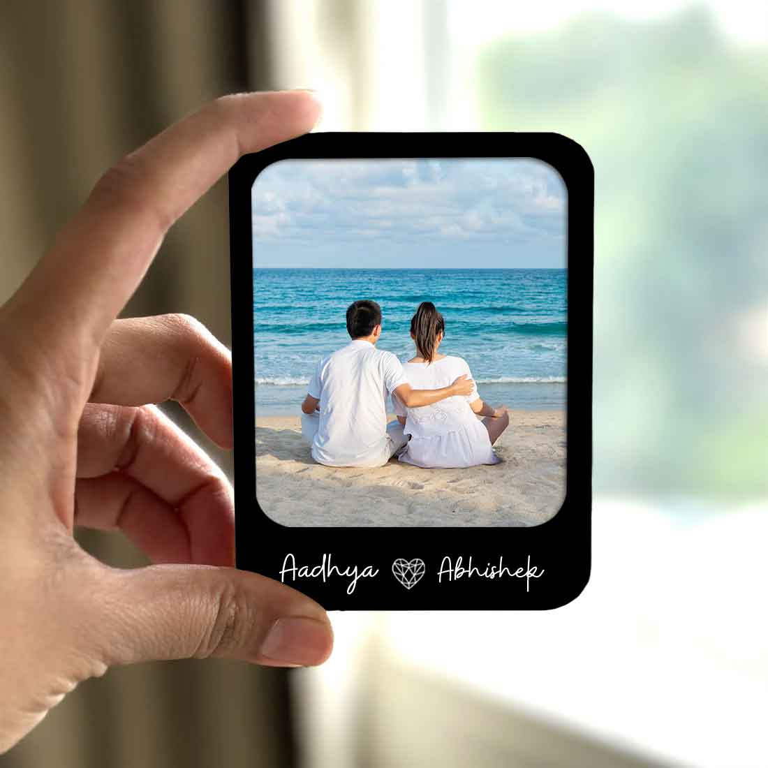 Fridge Photo Magnets Polaroid Styled with Slide-in Picture Mechanism-Set of 2 - Image 5