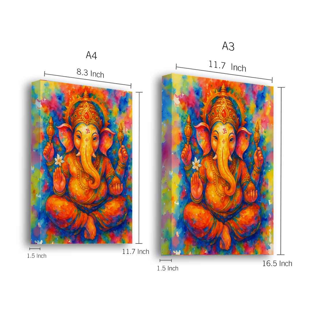 Ganesh ji Photo Frame with Glowing LED Backlight, HD Print– Ideal for Home Temple, Décor, or Gifting - Image 4