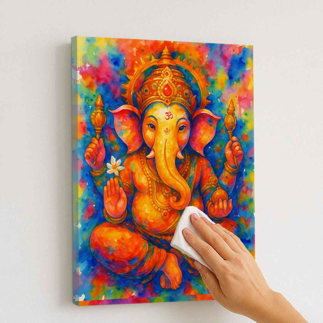 Ganesh ji Photo Frame with Glowing LED Backlight, HD Print– Ideal for Home Temple, Décor, or Gifting - Image 5