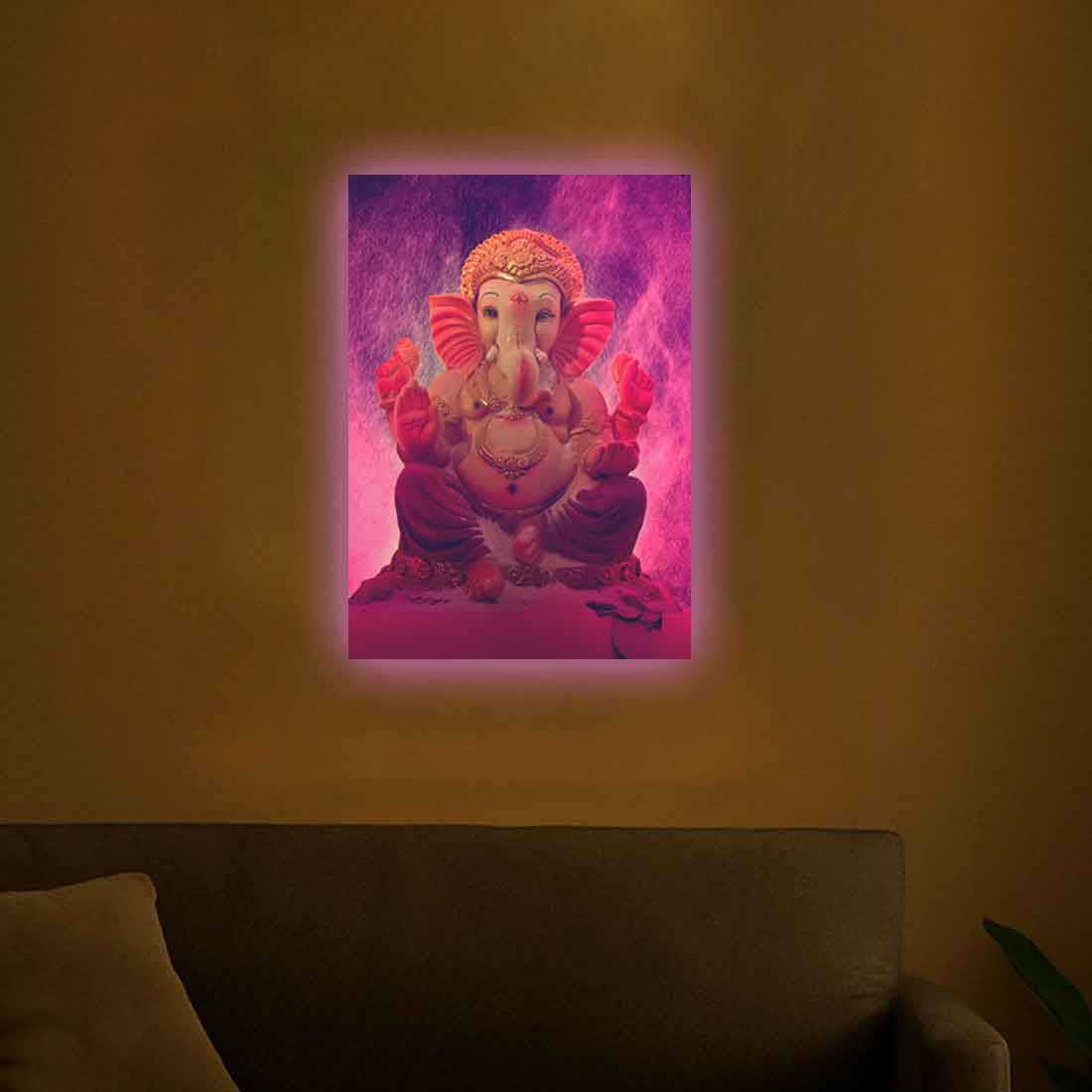 Ganesh Photo Frame with LED Light – Illuminated Acrylic Frame for Mandir & Living Room - Image 7