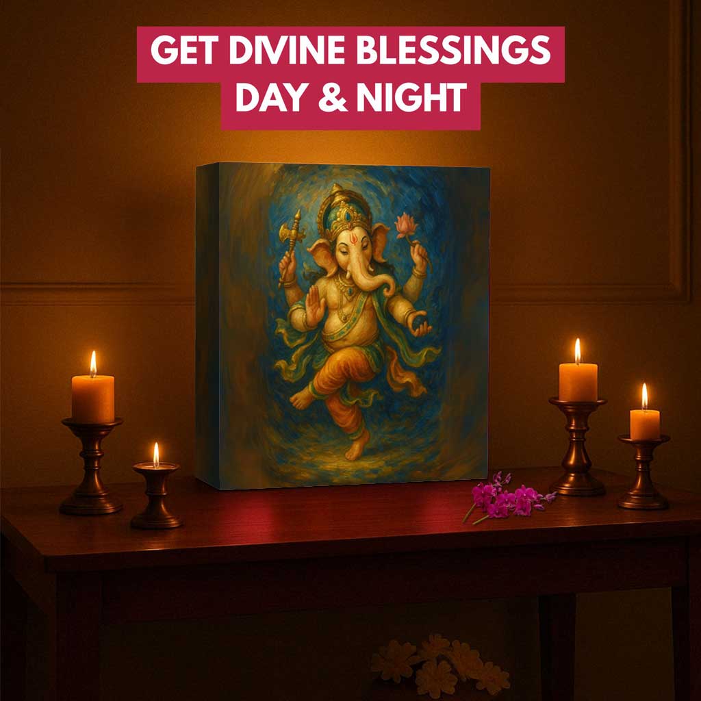 Ganesha Lamp with LED – Beautiful God Lamp for Spiritual Home Decoration - Image 2