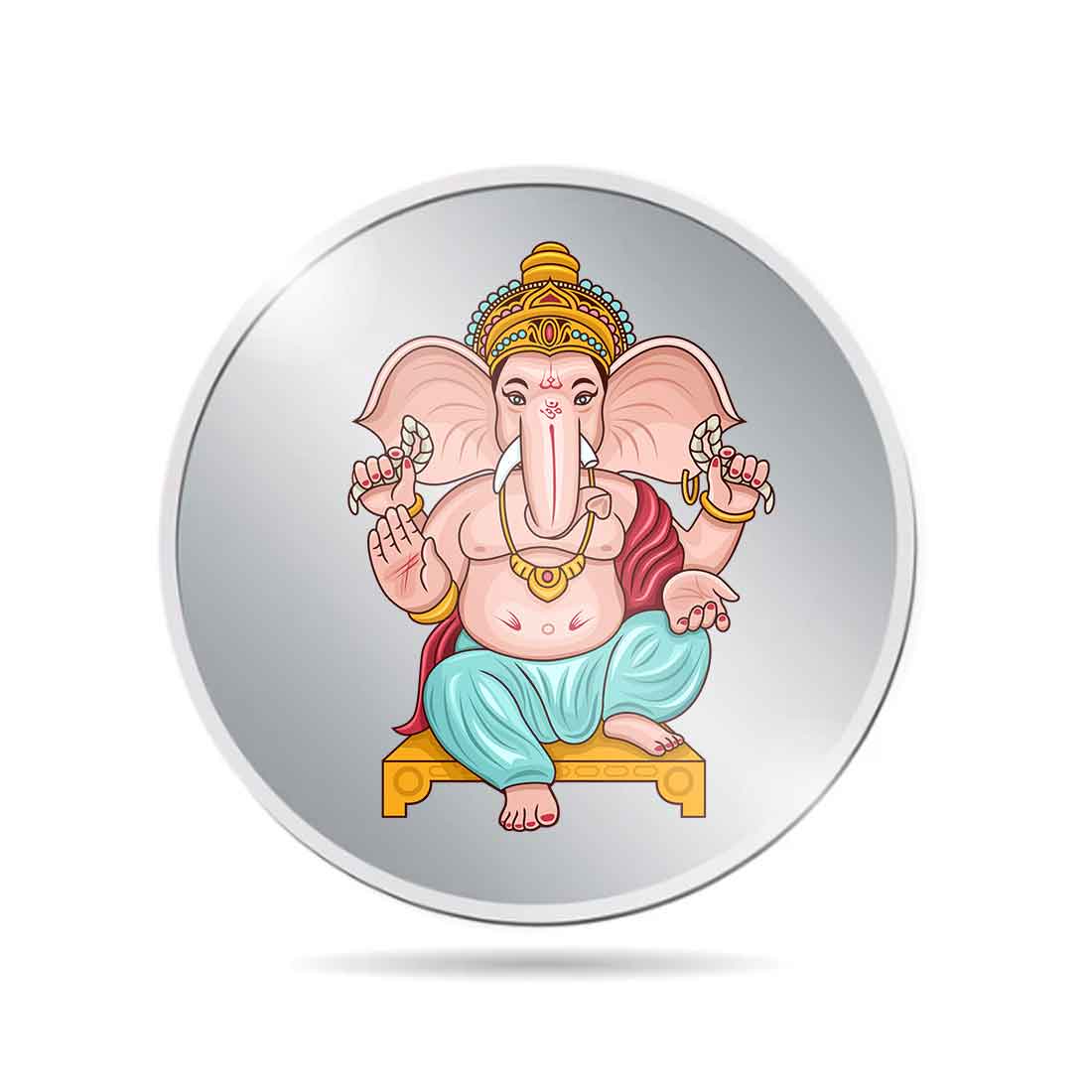 Ganesha Silver Coin Lord Ganpati Photo on Silver Coins - Image 5