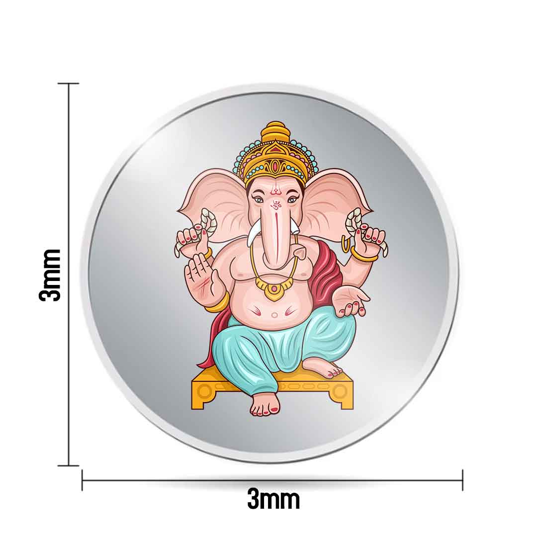 Ganesha Silver Coin Lord Ganpati Photo on Silver Coins - Image 7