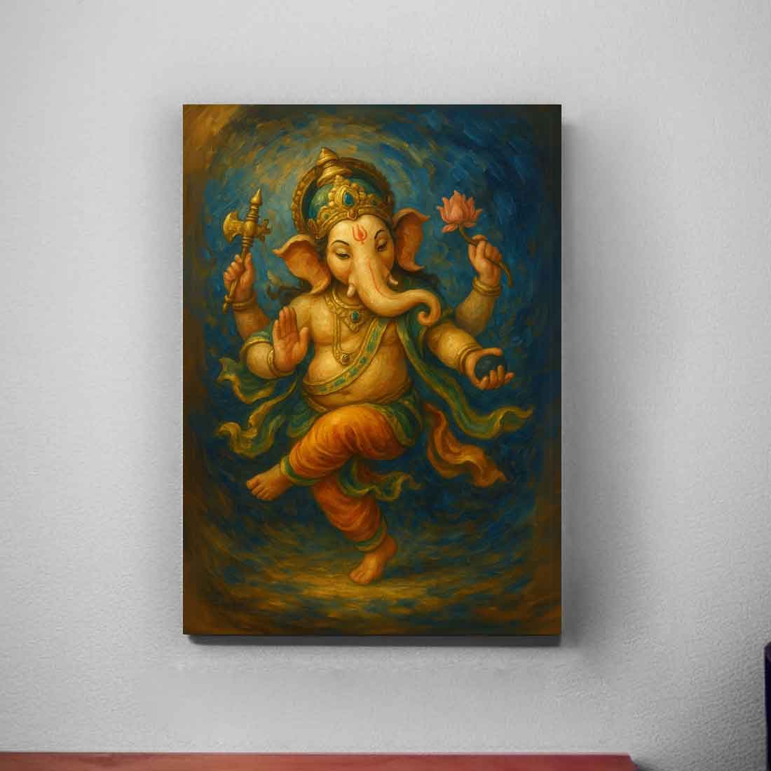 Ganpati Photo Frame for Wall with LED Light, HD Print– idea for Home Temple, Décor, or Gifting - Image 2