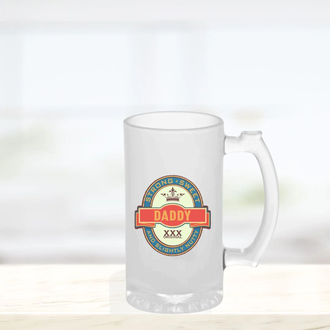 Designer Beer Mug Glass Special Gifts for Dad - Vintage