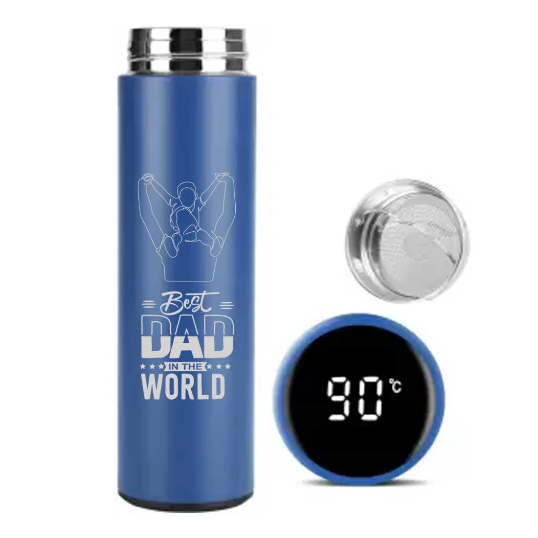 Engraved Coffee Tumbler Flask Gifts for Dad Birthday- World's Best Dad - Image 8