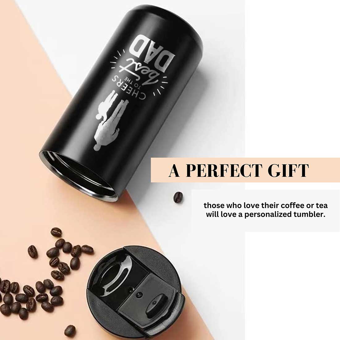 Gift Ideas for Dad Travel Coffee Tumbler Sipper Flask - Cheers Dad - Image 6