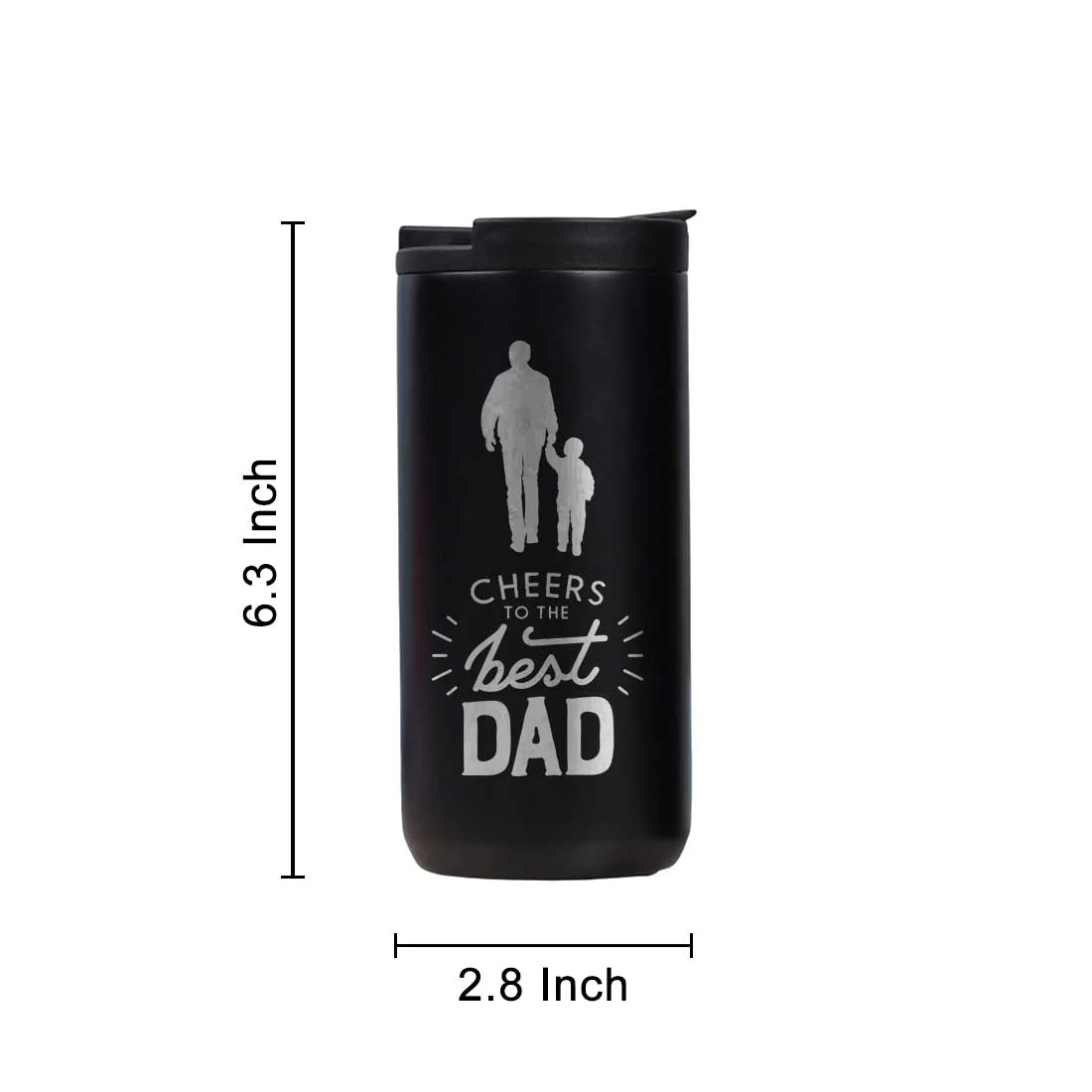 Gift Ideas for Dad Travel Coffee Tumbler Sipper Flask - Cheers Dad - Image 7